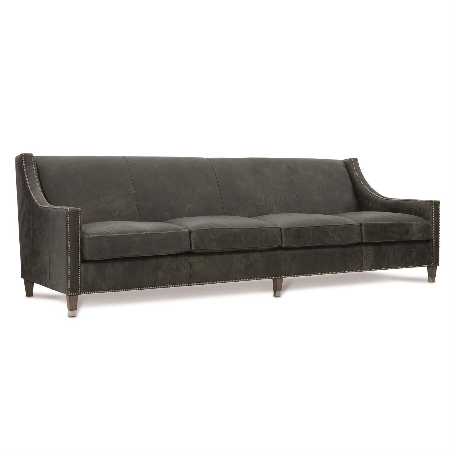 Palisades Leather Sofa Without Pillows