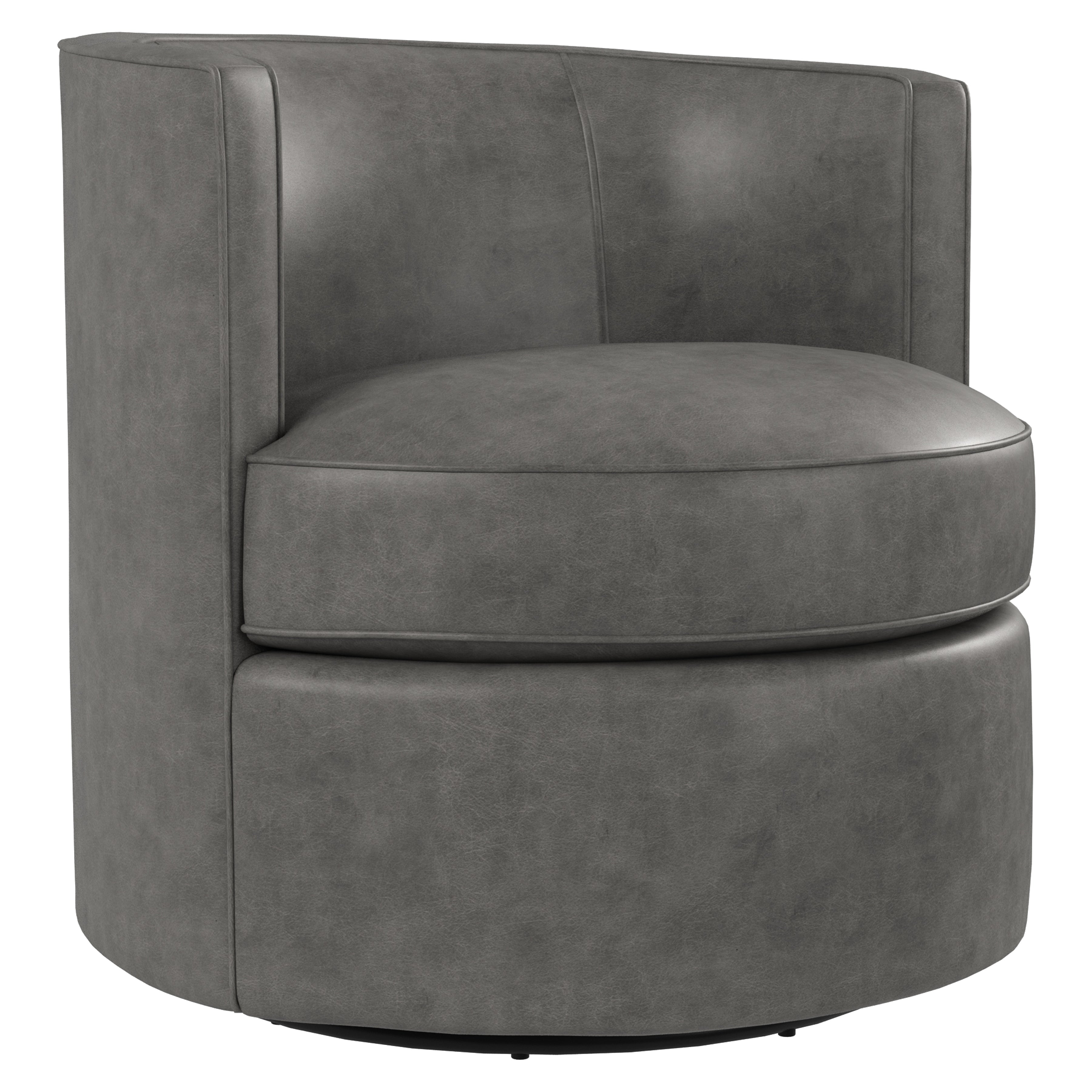 Fleur Leather Swivel Chair